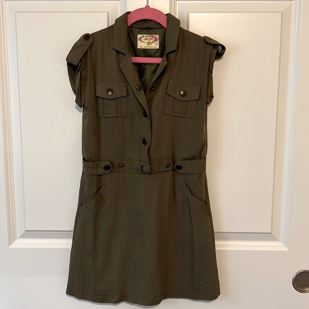 Joyfolie Mia Joy olive green dress. Size 7 girls